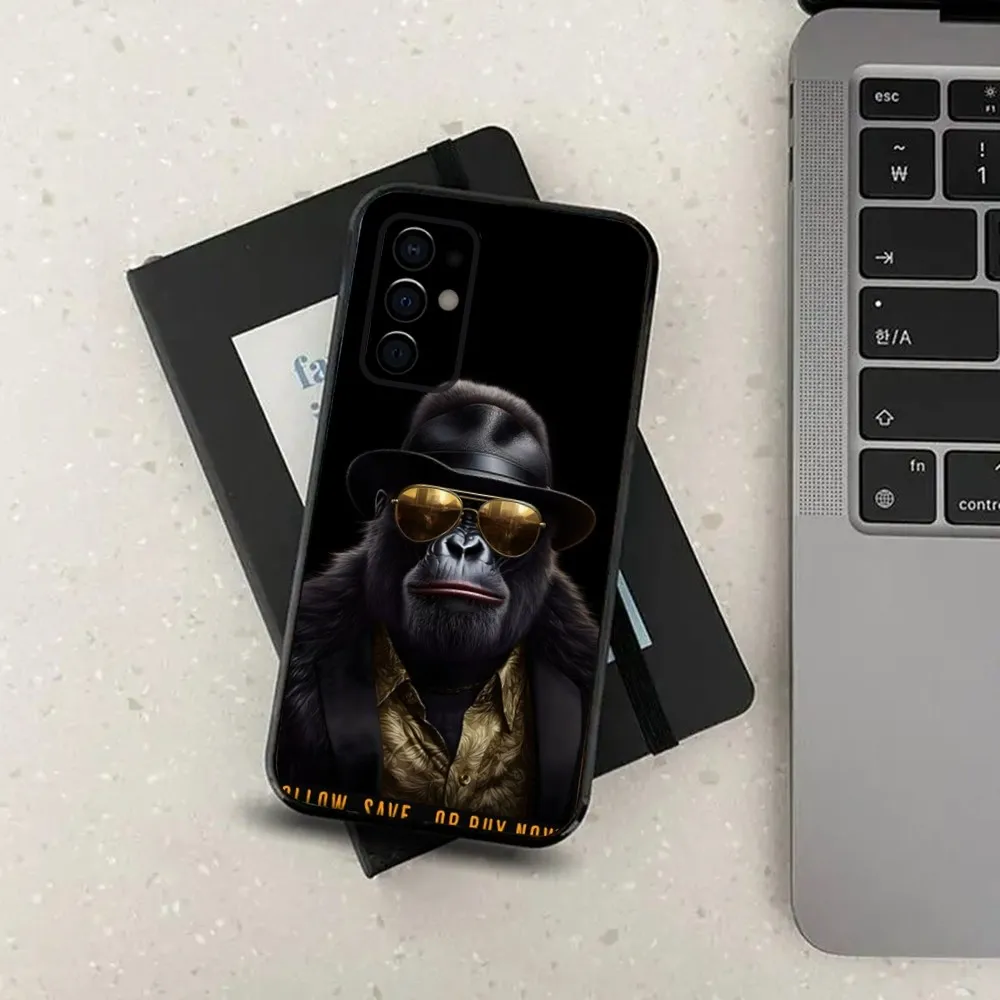 Monkey Gorilla Ape COOL Phone Case For Samsung S24,S21,S22,S23,S30,Ultra,S20,Plus,Fe,Lite,Note,10,9,5G Black Soft Cover
