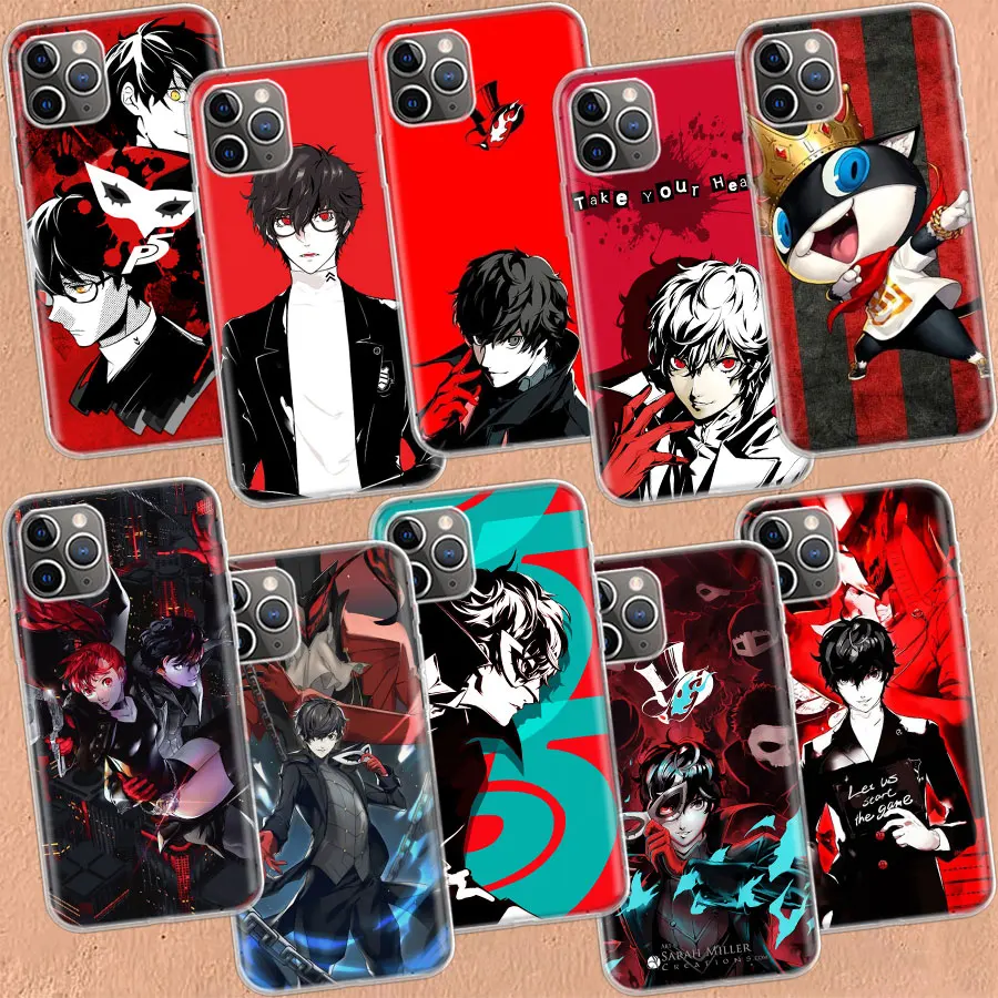 Persona 5 Take Your Heart Clear Case For iPhone 11 13 14 Pro 15 Pro Max 12 Mini 16 XR X XS Max 7 8 Plus Funda Clear S