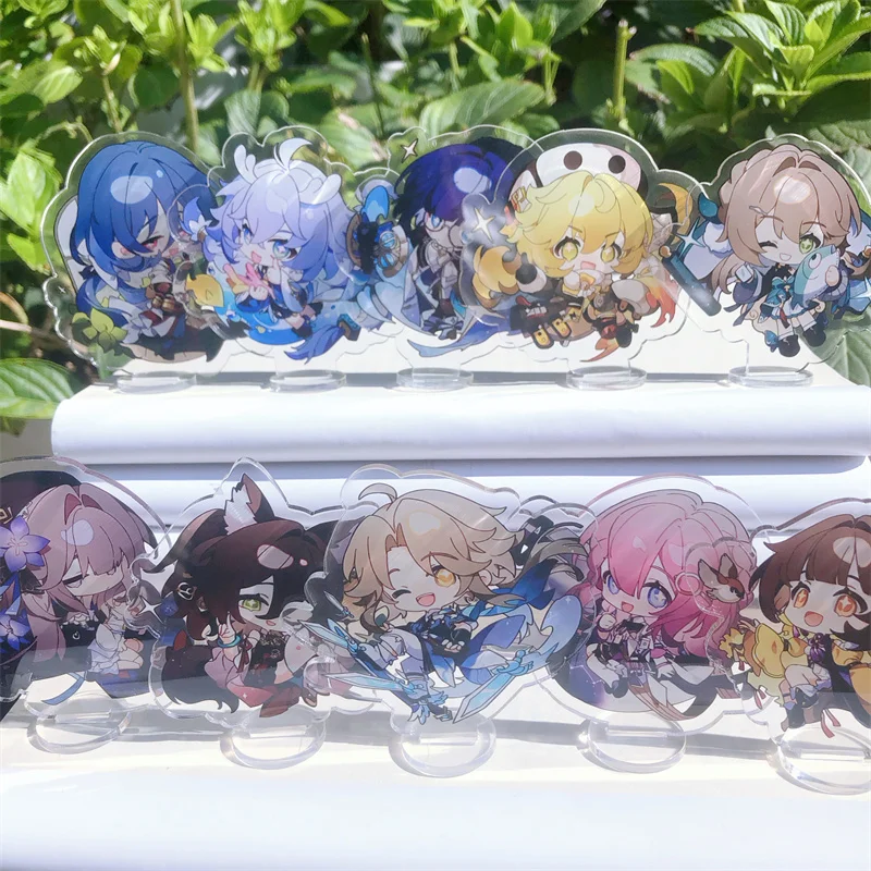 Honkai: Stern Schiene Luocha Klinge Kafka Jing Yuan Silber Wolf Figur Anime Spiel Cosplay Zubehör Abzeichen Stand Platte Requisite