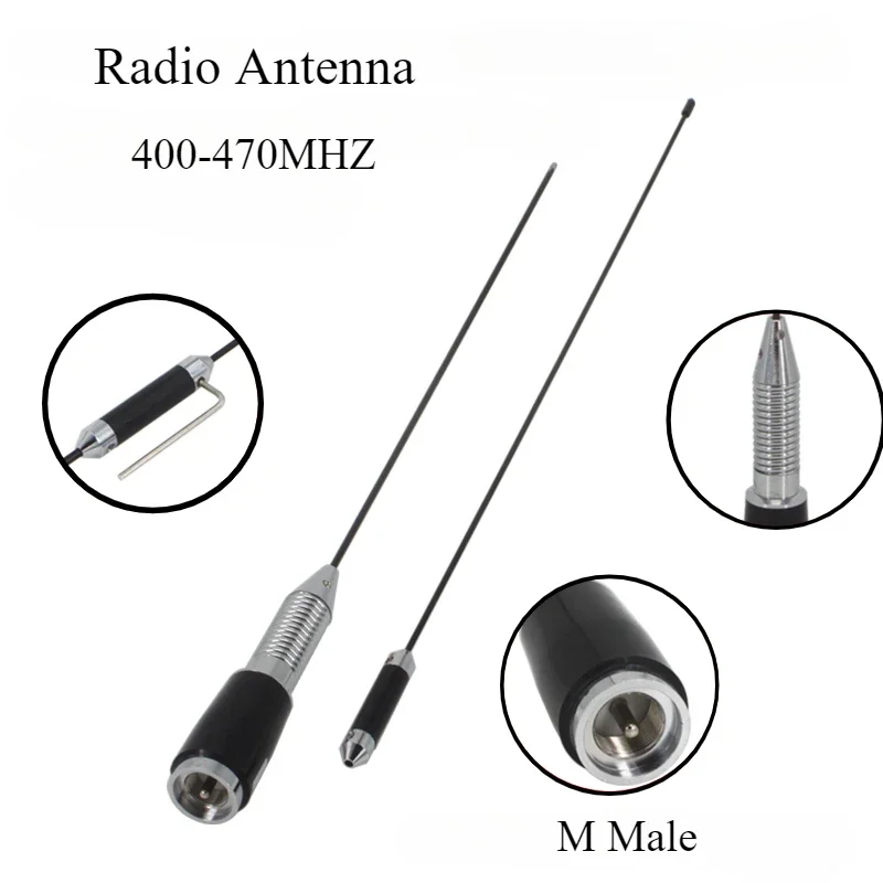 Радиостанция Автомобильная антенна UHF VHF Нижняя пружинная автомобильная радиостанция PL259 Двусторонняя мощная антенна из нержавеющей стали