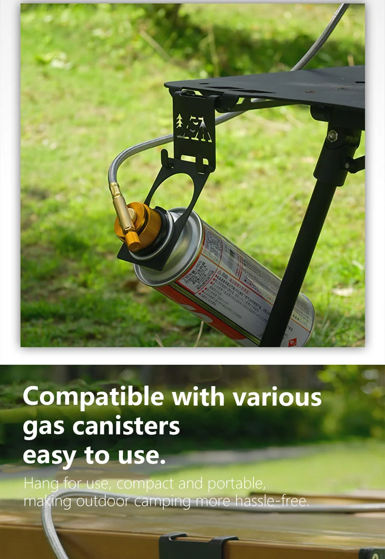 Robuster Outdoor-Butangasbehälter-Aufhängeclip Tragbarer Kanister-Haken für Campingkocher Reisezubehör – Detail 4