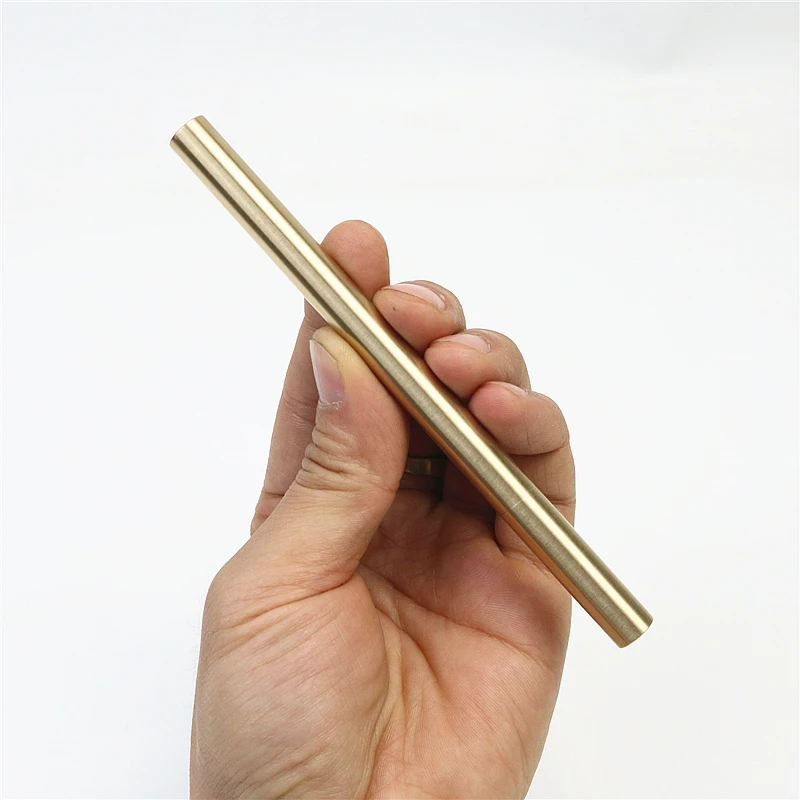 Free custom text high quality pure Copper gold Roller ball Pen 0.5mm blue black Gel Pen  Student Employee Gift Pen