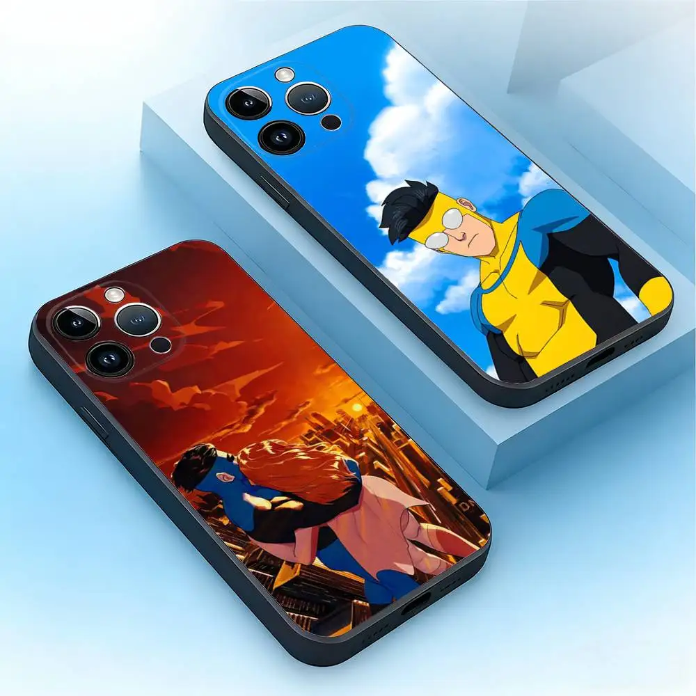 

Cool I-Invincible Phone Case For iPhone 17,16,15,14,13,12,11,Plus,Pro Max,Air,SE,Mini,Soft Silicone Black Cover