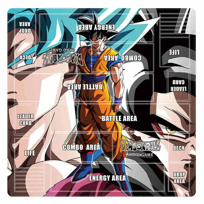 600X600X2Mm Dragon Ball Super Saiyan Board Game Card Mat TCG Son Goku Vegeta Iv Double Battle Table Pad Anime Card Gift Toy