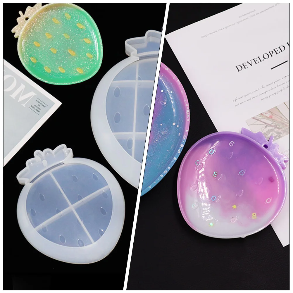 

Strawberry Silicone Mold DIY Tray Fruit Plate H made Coasters Jewelry Trays Epoxy Resin Craft Accessories Gentle Safe Durable