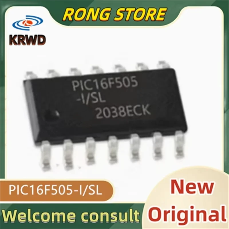 5PCS PIC16F505-I/SL New and original PIC16F505-I/S PIC16F505-I PIC16F505 SOP14
