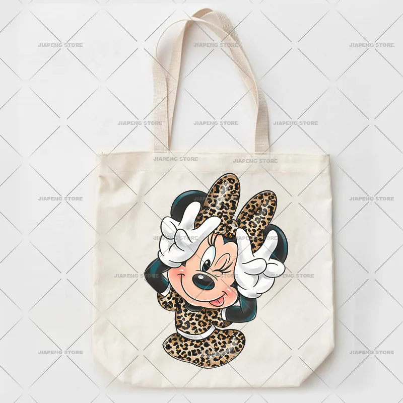 Disney-Patchs College léopard Minnie Mouse pour vêtements pour femmes, transfert thermique en vinyle, autocollant de repassage de luxe, nouveau