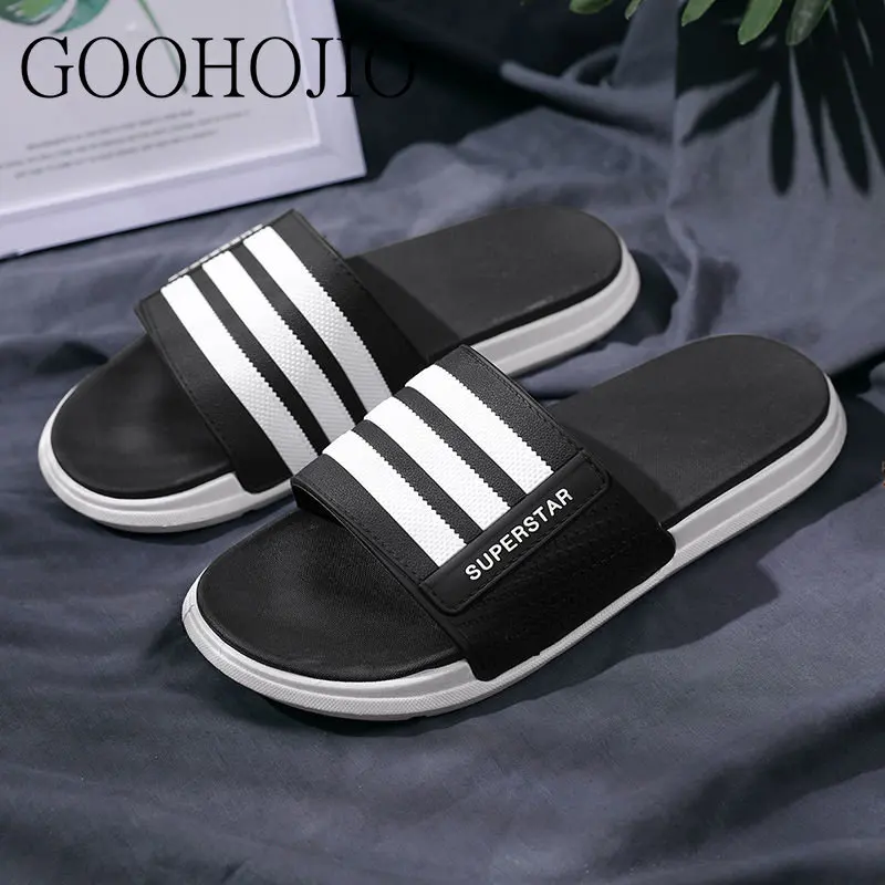 New Summer Slippers Unisex Casual Slippers Non Slip Slides Flip Flops Women Slides Soft Platform Women Sandals Slippers Stripe