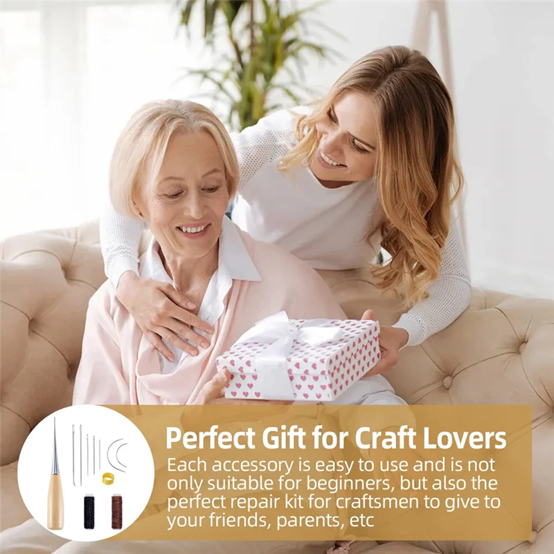 A59E-11 шт. набор инструментов для шитья кожи, набор для шитья кожи для рукоделия, холста, ремонта кожи