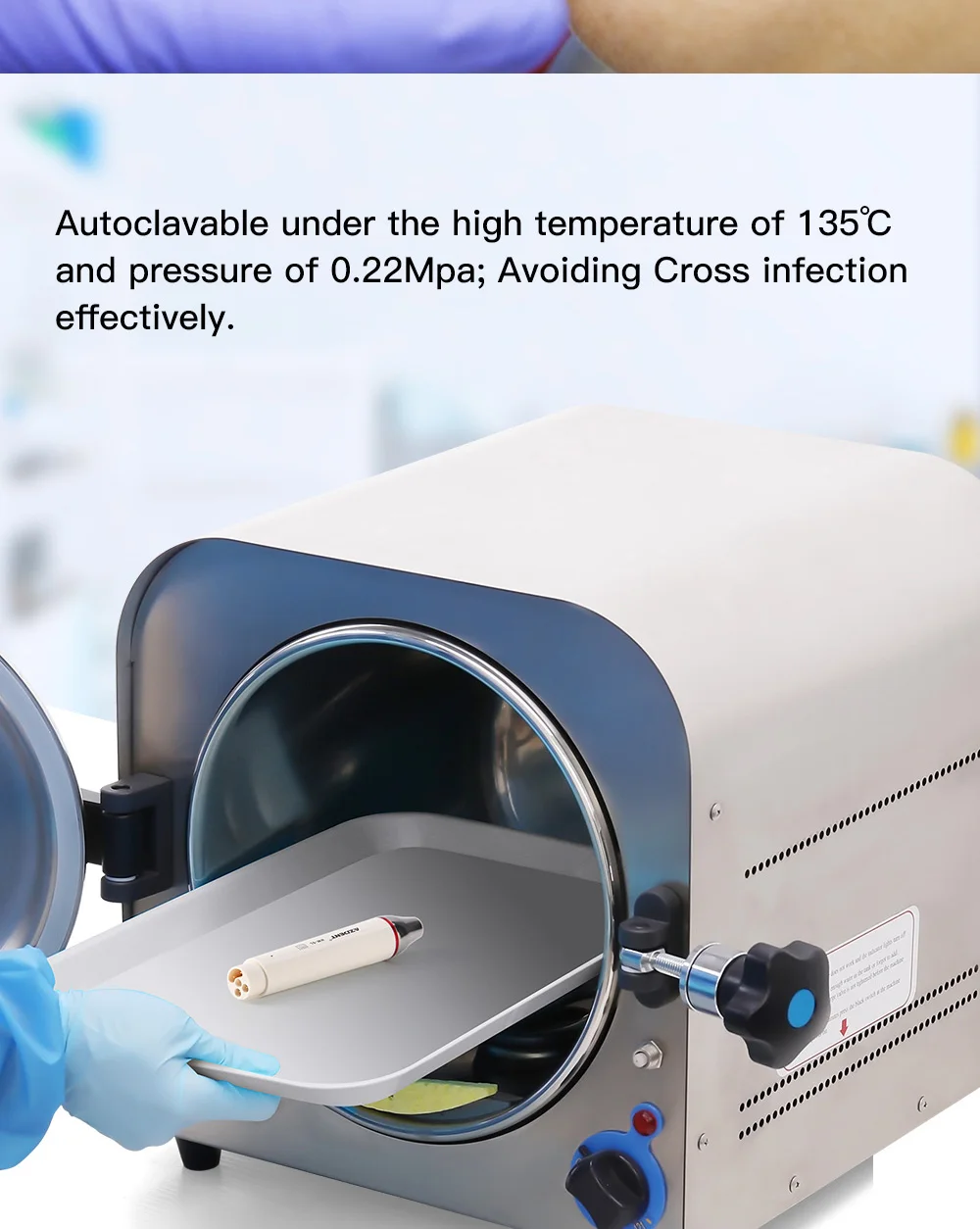 AZDENT Dental Ultraschall-Piezo-Scaler-Handstück mit LED-Beleuchtung, Plug-in-Griff, passend für EMS Woodpecker VRN DTE SATELE Ultraschall-Scaler – Detail 5