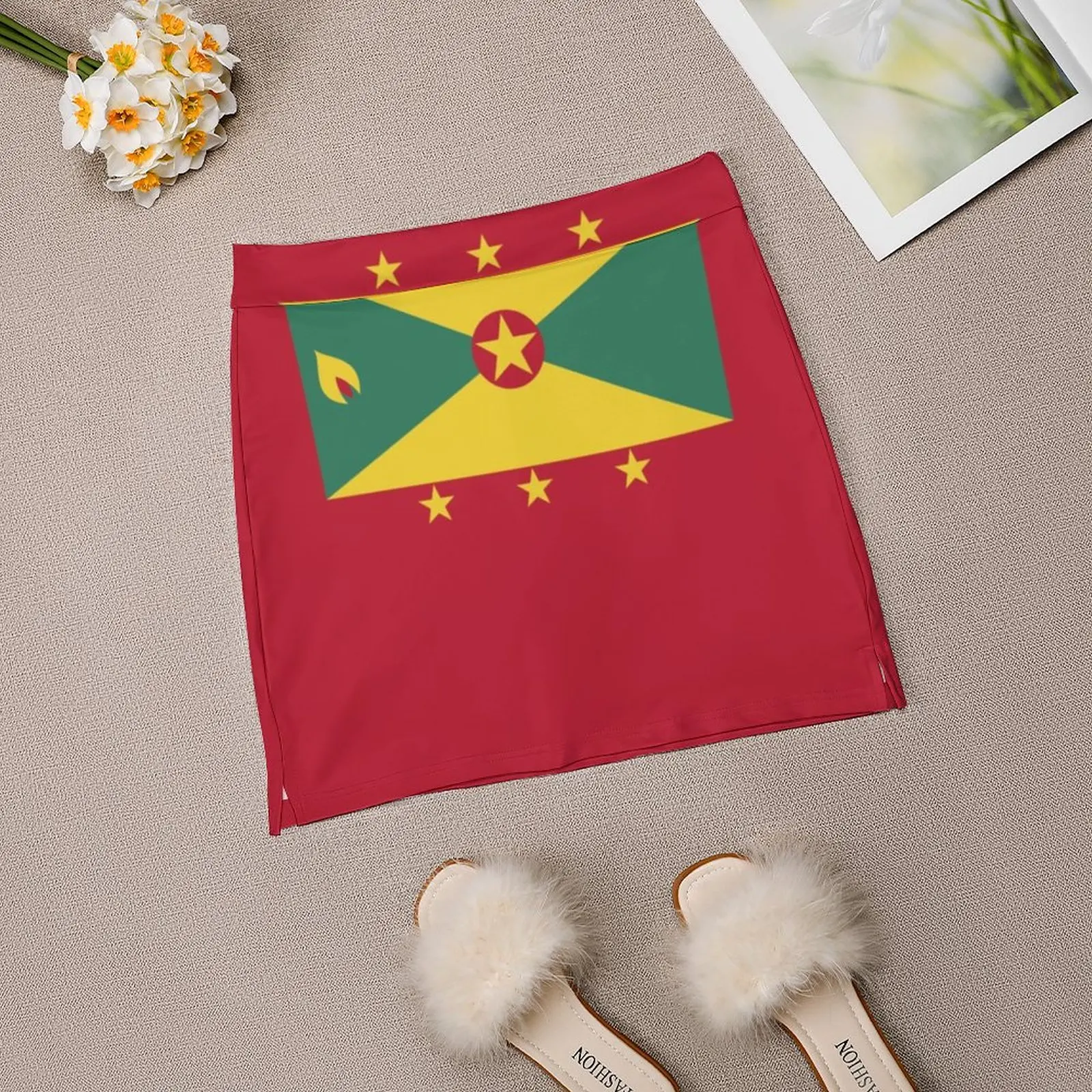 Grenada Flag Women\'S Summer Fake Two Piece Skirts Casual Sports Beach Skirt Girl Skorts Grenada Flag Grenadian Grenada Flag