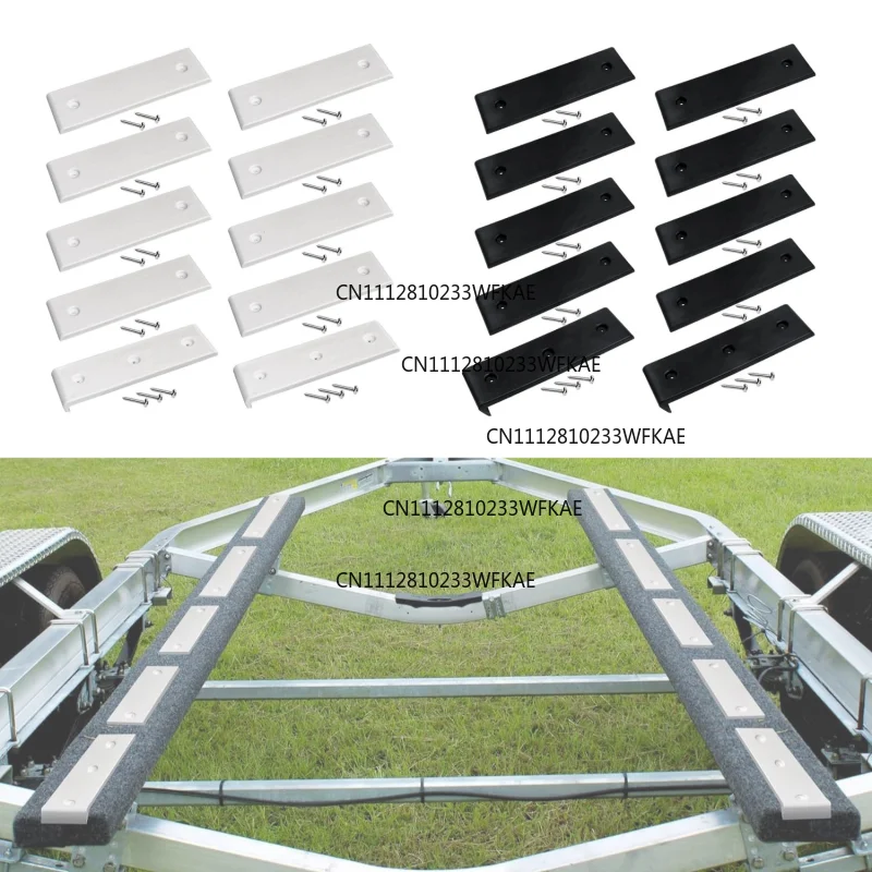 Boat Trailer Bunk Slide Pads and Boat Trailer Glide Bunk Enders for Launching & Loading Boat on/Off Trailer Easier 3