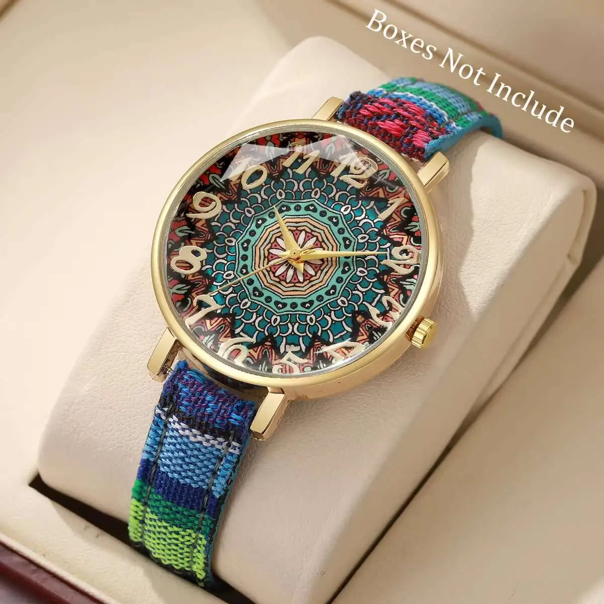 ساعة كوارتز نسائية عصرية بحزام جلدي عتيق ساعات للسيدات ساعة Reloj Mujer (بدون صندوق)