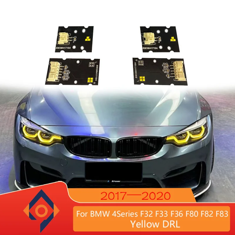 

Car Golden Eye DRL Chip For BMW 4 Series F32 F33 F36 F80 F82 F83 2017-2020 Lemon Yellow Daytime Running Lights Plug And Play