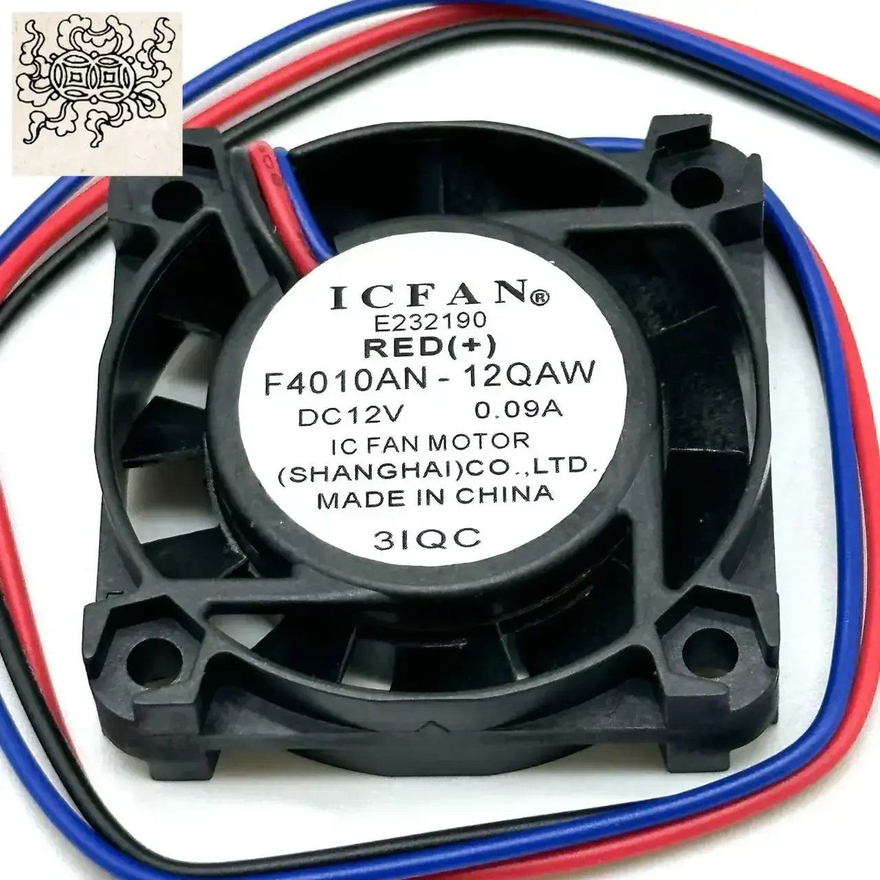 

Ltsf For ICFAN F4010AN-12QAW DC 12V 0.09A 40x40x10mm 3-Wire Server Cooling Fan
