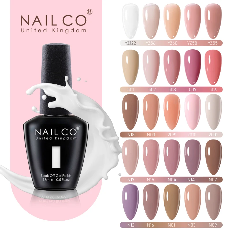 Nailco 15ミリリットル爪ためsemipermanentソークオフuv ledワニスベーストップコートジェルマニキュア