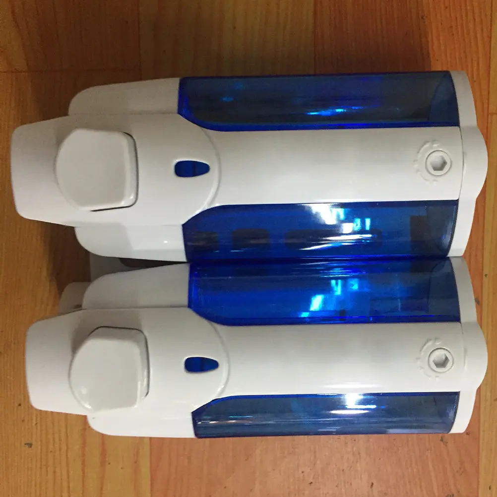 

Wall Mounted Single Head Soap Dispenser 350Ml ABS Plastic Manual Shampoo Lotion Pump Lock Bathroom Kitchen Liquid Soap