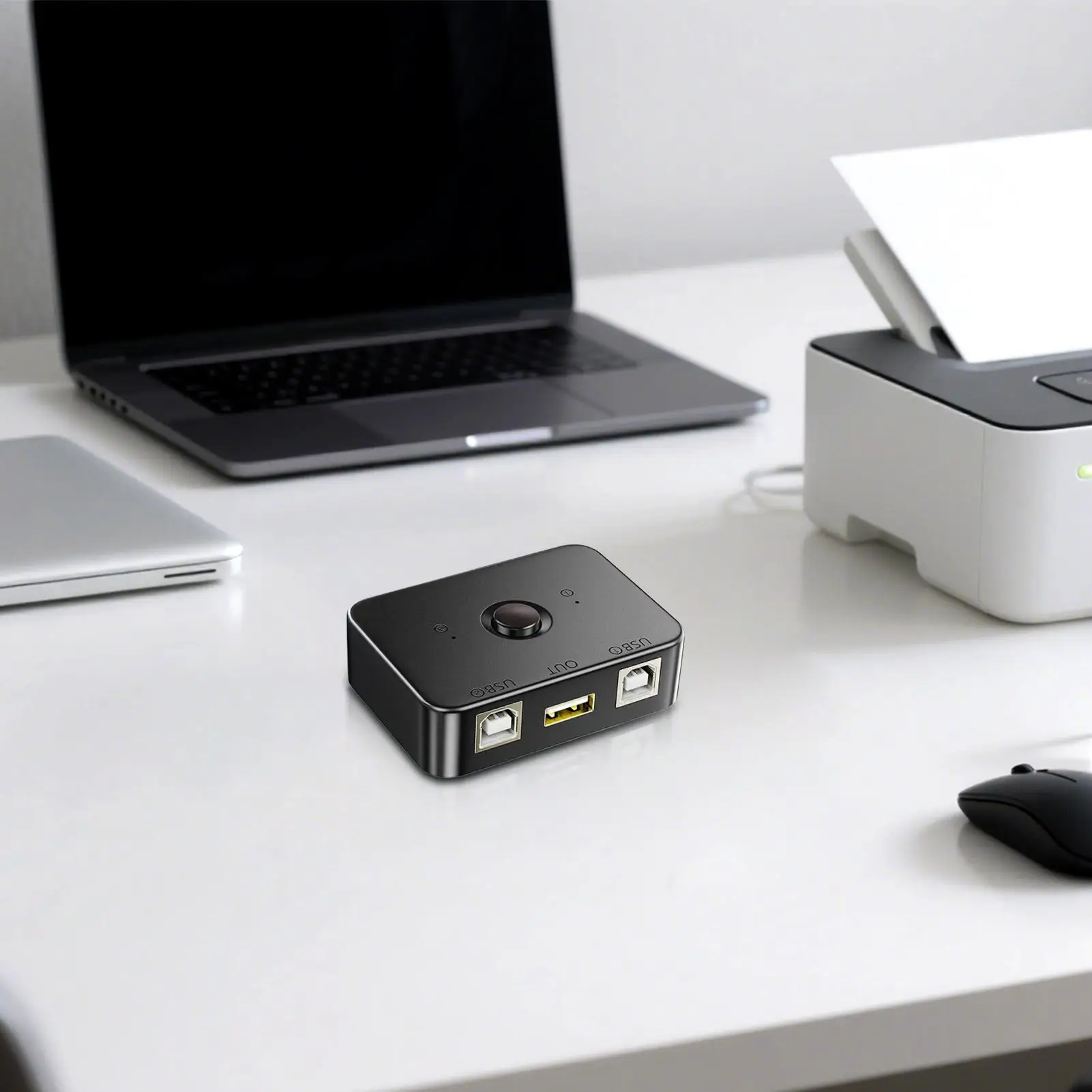 

USB Printer Sharing Hub Printer Splitter Selector Dock For Control Rooms Video Conferencing Game Setups Work Recording Studios