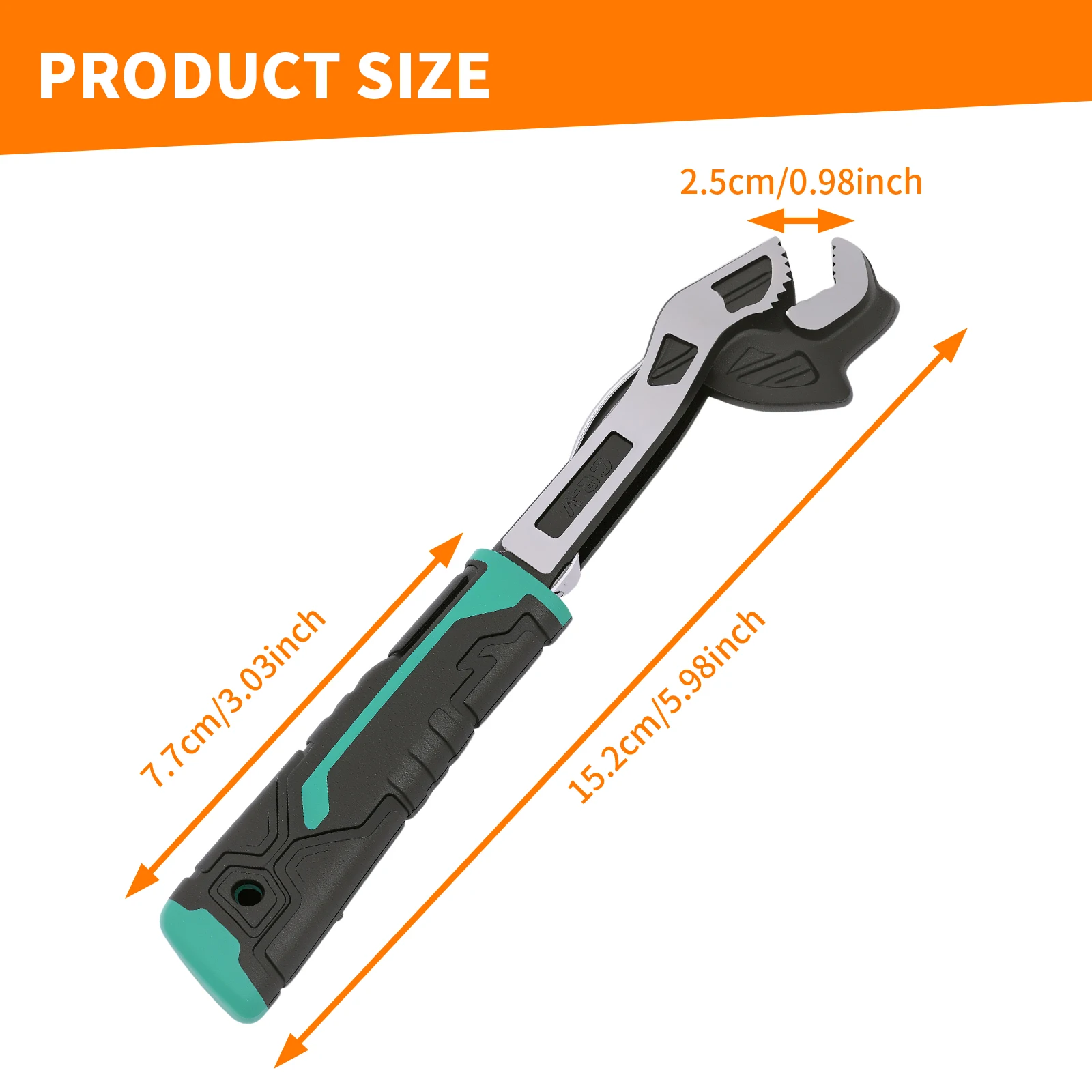 2 قطعة مفتاح الأنابيب عالية الكربون أنابيب الصلب المفك سميكة الأنابيب قبضة أداة قابل للتعديل الأنابيب تحول وجع الذاتي قفل وجع #6