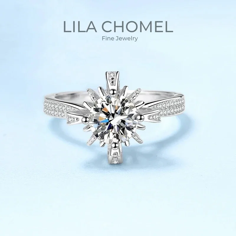 

Engagement Fine Jewelry Girl Crown Rings PT950 Platinum Birthday Gift Moissanite Diamond VVS1 D Color 1CT Women Wedding Bands