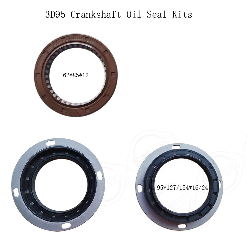 Crankshaft Front & Rear Oil Seal For Komatsu 3D95 3D95S 4D95 6D95L 6D95 4D105 4D105-3 -5 Engine Parts AE3297A BH3099E AW9063E