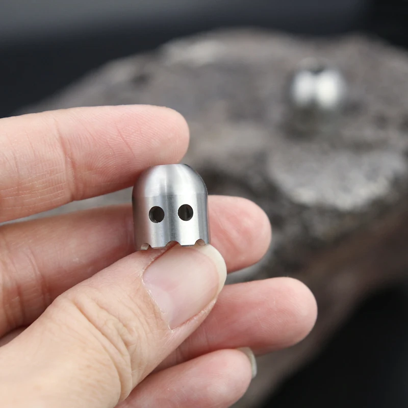 شبح الفولاذ المقاوم للصدأ سكين قطرة قلادة الكبار تململ لعبة Paracord حبل الضغط اللعب Edc ملحق موضة الرجال النساء هدية #4