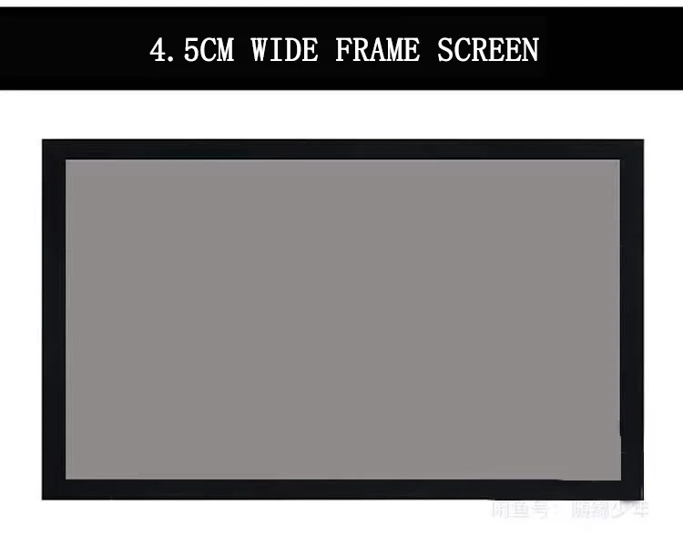 New Listing  Wall Gray 150 Inch 16:9  Wide frame 4.5cm Home Theater UST Alr Pet Fixed  Projector Projection Screen