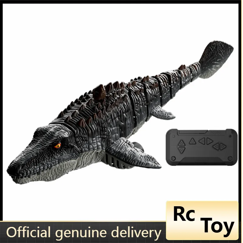 

2025 S11 RC Boat Simulation Dinosaur Model 2.4G Remote Control Mosasaur with Water Spray HD Camera for Kid Gift Waterproof Toy