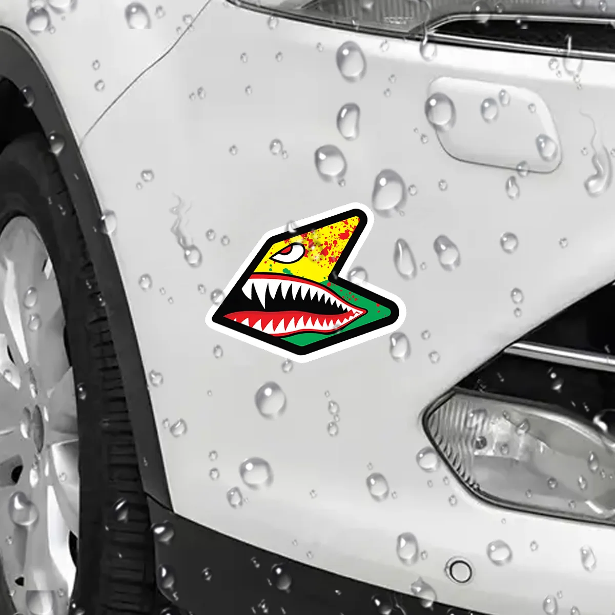 Eye - Catching Shark Graphic Sticker, 15cm Unique Decal for Guitars, Luggage, Journals & Customized Items