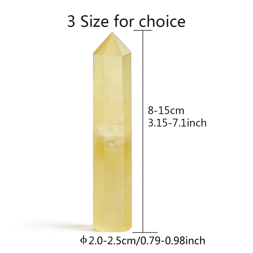 AierCrystal 1PCS Natural Crystal Citrine Tower 3.15