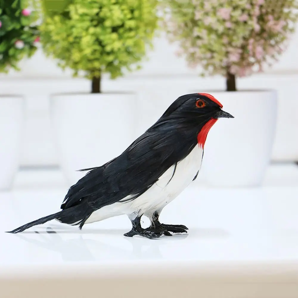 Black&white Simulation Swallow Figurine Home Decoration Tree Ornament Artificial Birds Gift Garden Lawn Fake Birds Statue