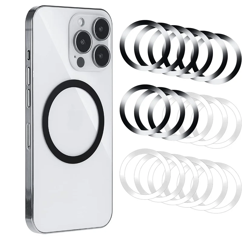 

Magnetic Metal Plate Ring For Magsafe Wireless Charger Iron Sheet Sticker Car Mobile Phone Magnet Patch For iPhone Xiaomi Realme