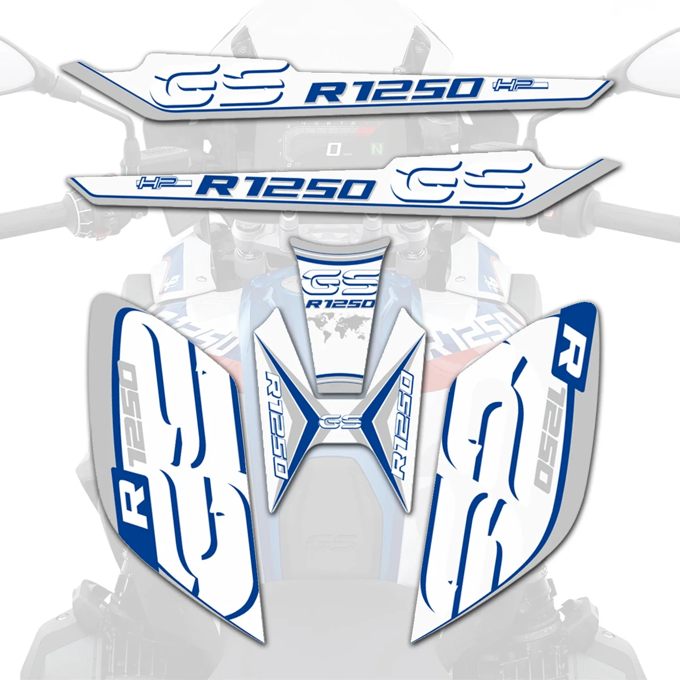 

R1250 R 1250 GS HP Stickers For BMW R1250GS Tank Pad Protector Adventure Trunk Luggage Cases Windscreen Handguard