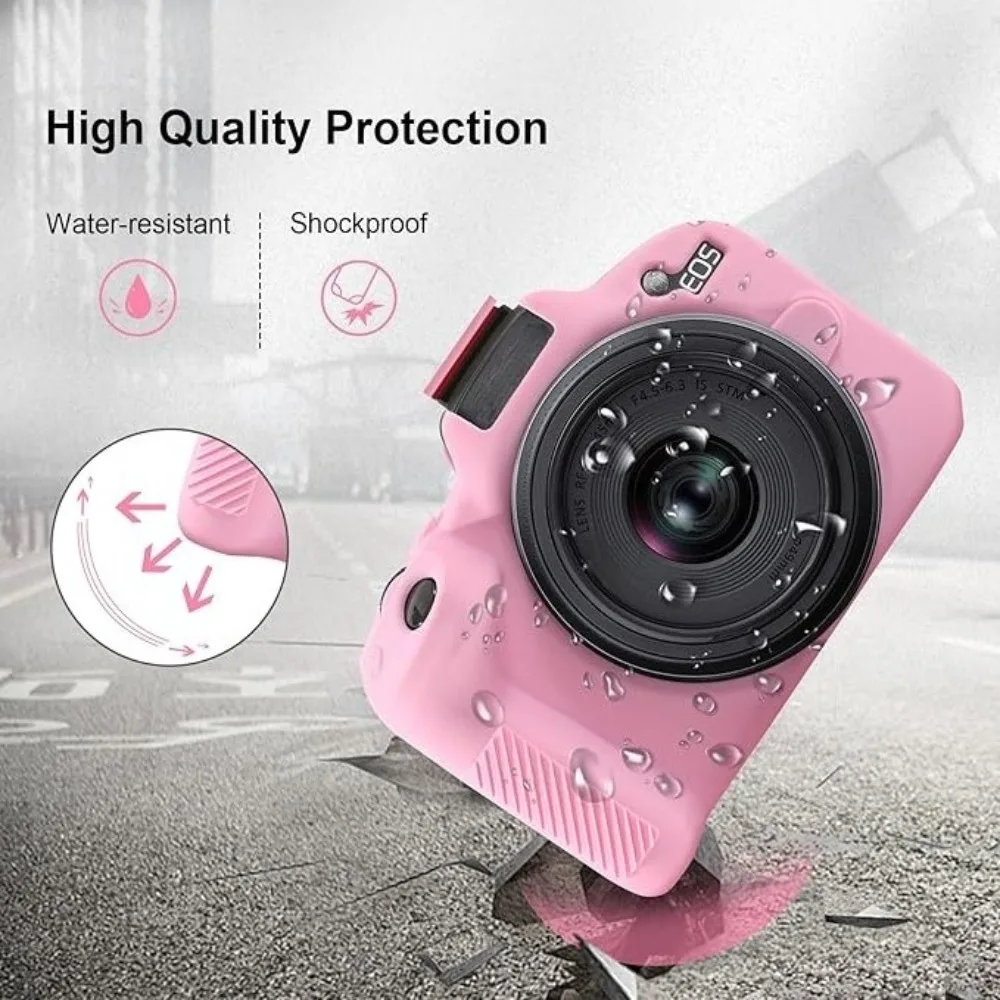 

Silicone Case for Canon EOS R50 Mirrorless Camera R50 Protective Soft Silicone Cover + Hot Shoe Cover