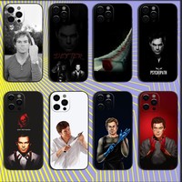 D-Dexter Morgan Phone Case For iPhone 16,15,14,13,12,11,Pro,X,XS,Max,XR,Plus,Mini Soft Black Cover