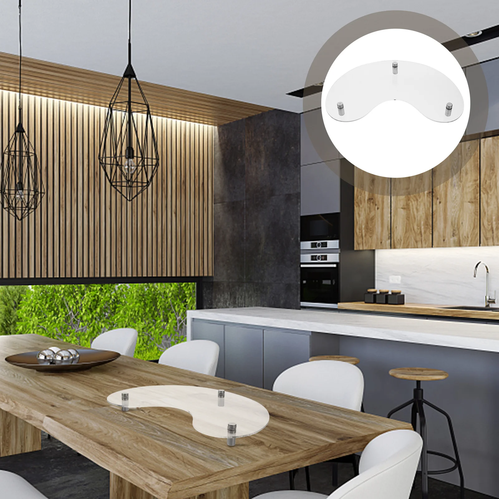 

1Pcs Acrylic Tray Moon Shaped Bread Dessert Serving Plate Home Storage Desktop Decor Photography Prop Snack Fruit Holder