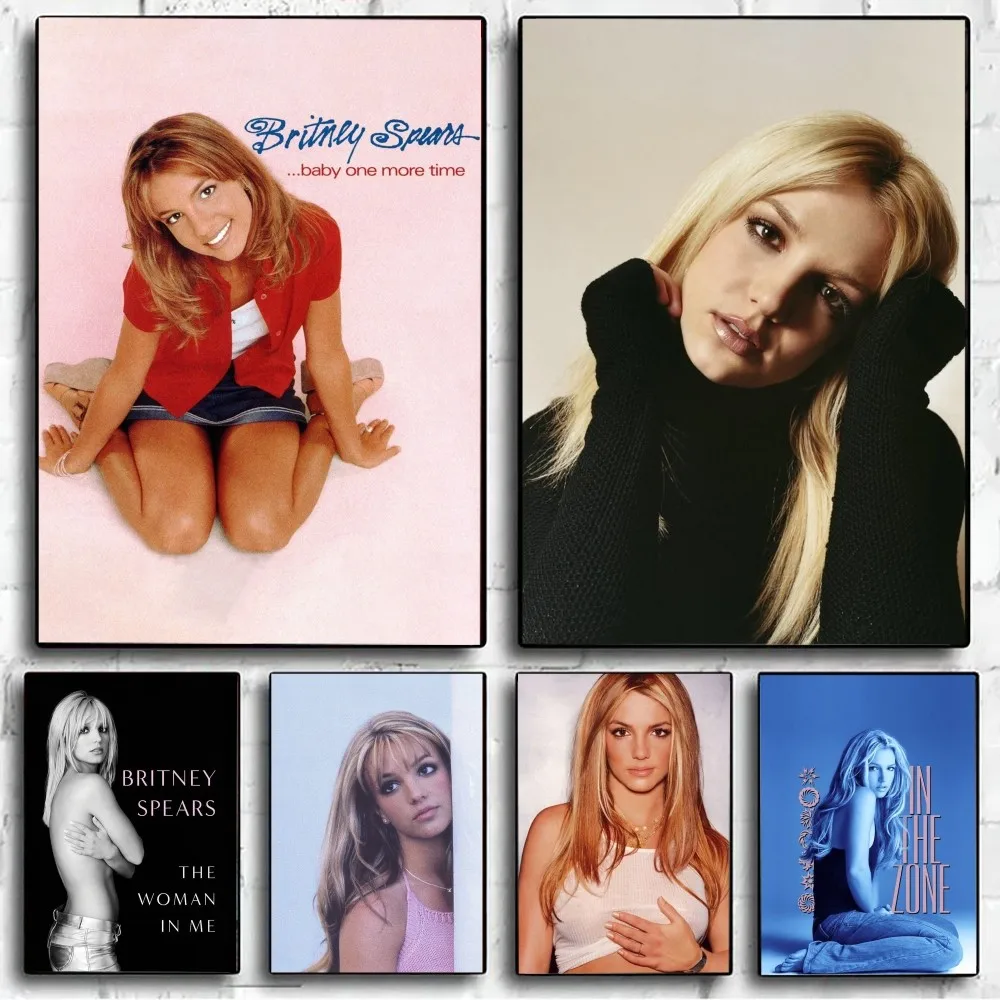 

Retro Singer Britney Spears Poster DIY Poster Kraft Paper Vintage Poster Wall Art Painting Study Stickers Big Szie Wall Painting
