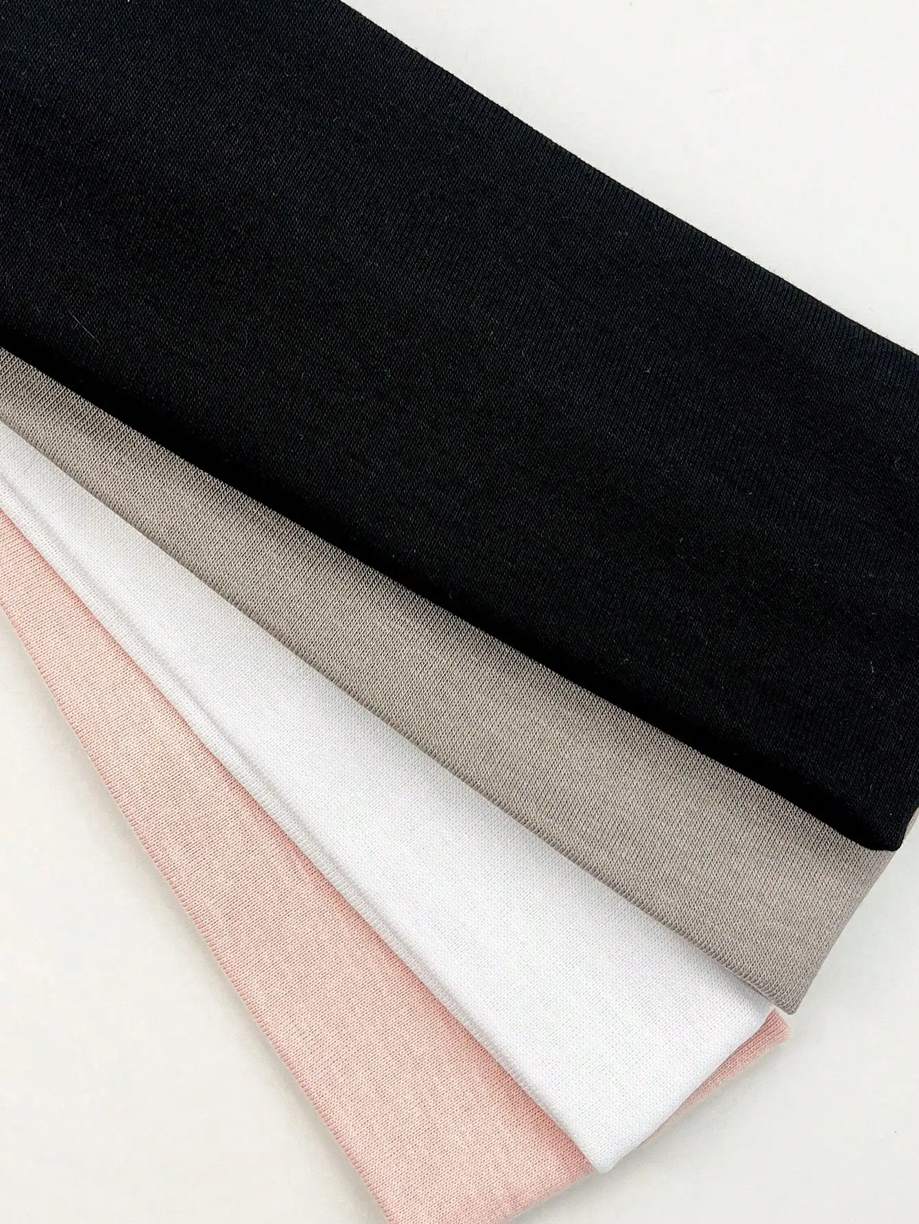 4 Teile/satz Mode Gestrickte Haar Bands Frauen Einfarbig Breiten Elastischen Stirnband Sport Yoga Haarband Weiche Waschen Gesicht Make-Up Headwrap – Detail 7