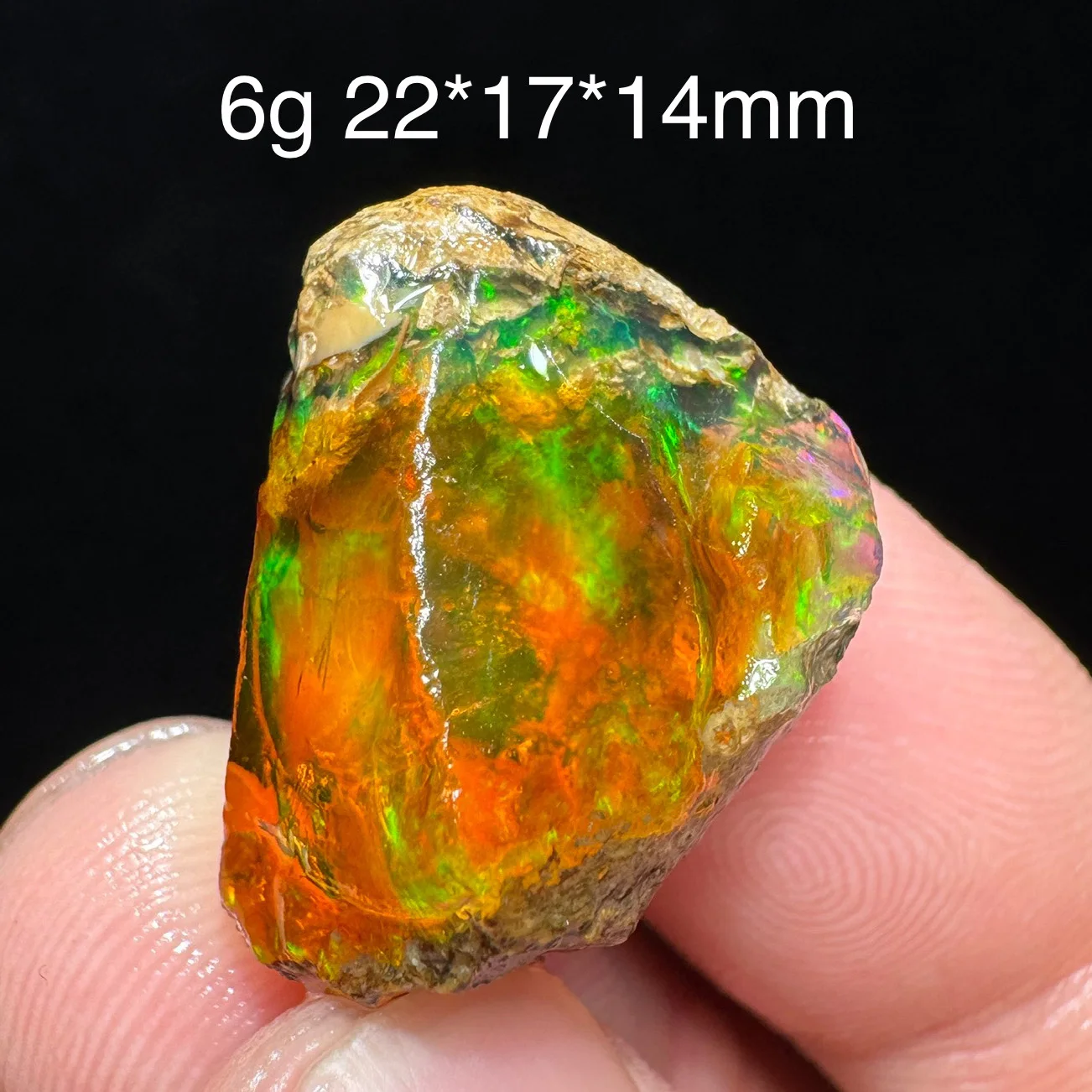 

Natural Rare Colorful Ethiopia Opal (Need In Water) Gem Mineral Healing Quartz Crystals Gemstone BG1-9 Shooting under lighting