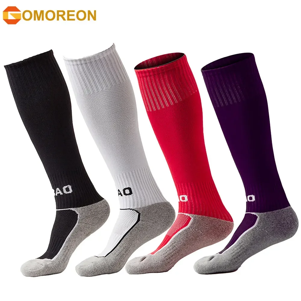 GOMOREON 1Pair Kids Soccer Socks for Boys Girls, Youth Knee High Athletic Sports Football Gym School Team Pack Children