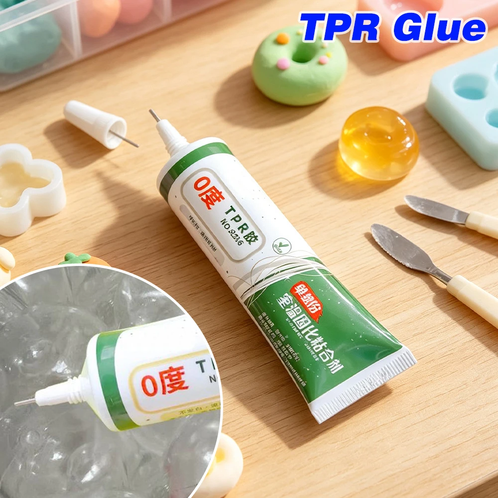TPR Craft Glue (20/60ml) Self-Cures at Room Temp Strong & Flexible for Stress Ball Kneading, Fixes Creative ProjectsOrnament
