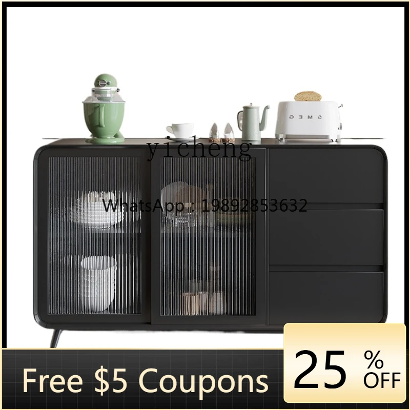 

Living Room Storage Locker Tea Solid Wood Sideboard Integrated Wall Modern Minimalist Entrance Cabinet