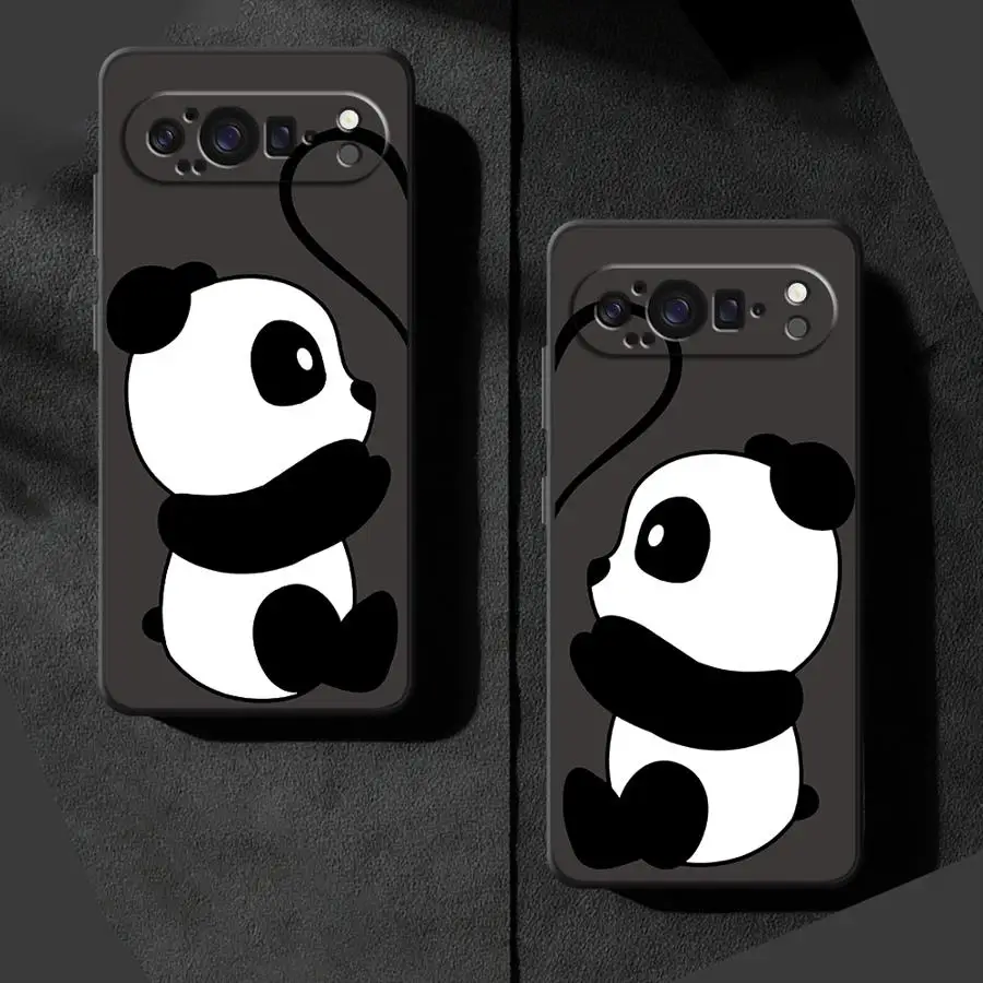 Paar Liefde Panda Soft Cover Case voor Google Pixel 6 7 8 Pro 7a 6a 9a 10 9 Pro XL 8a
