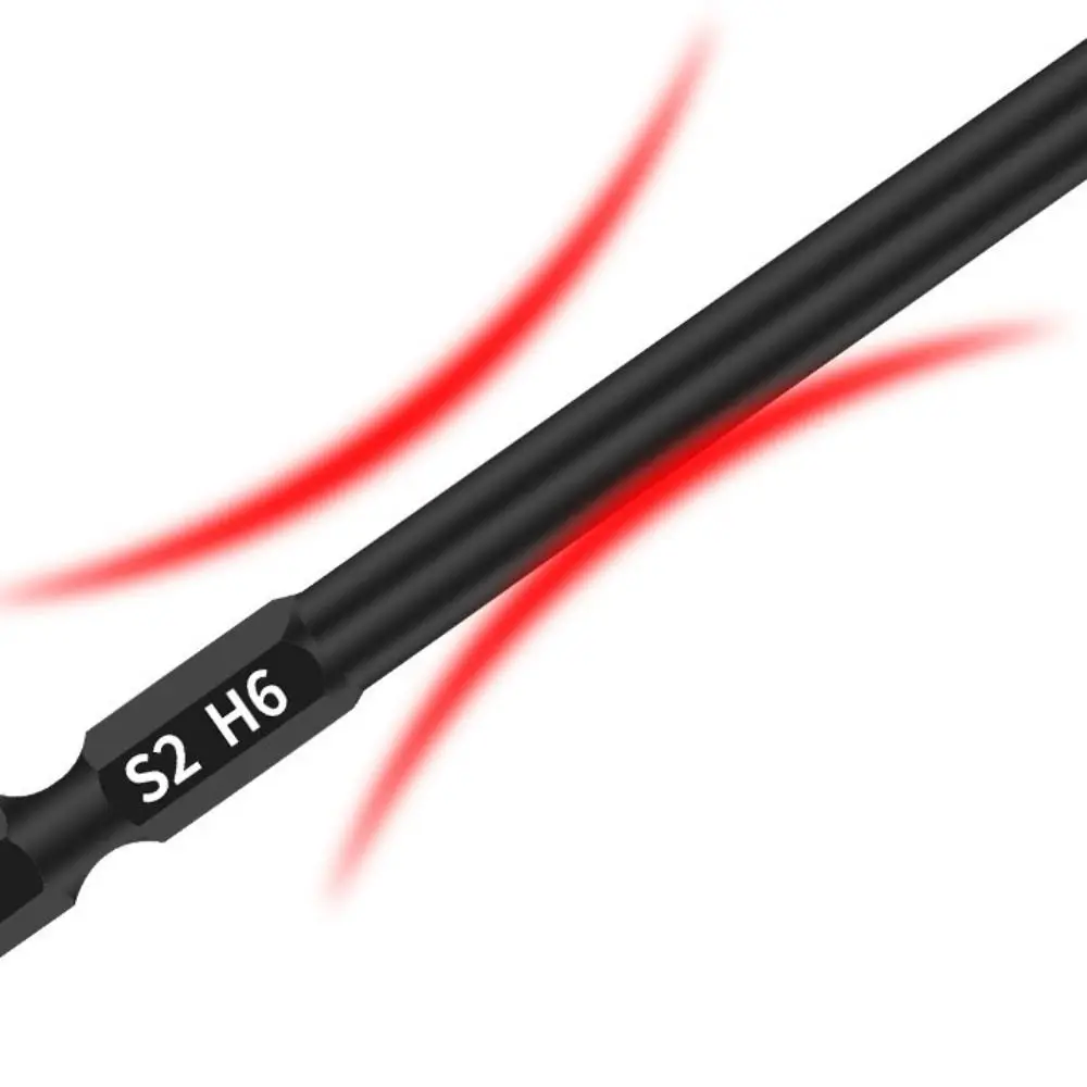 Magnetic Ball End Screwdriver Bits 100mm 1/4 Inch Hex Shank Allen Wrench Drill Bit Alloy Steel Professional Screwdriver Bit Set