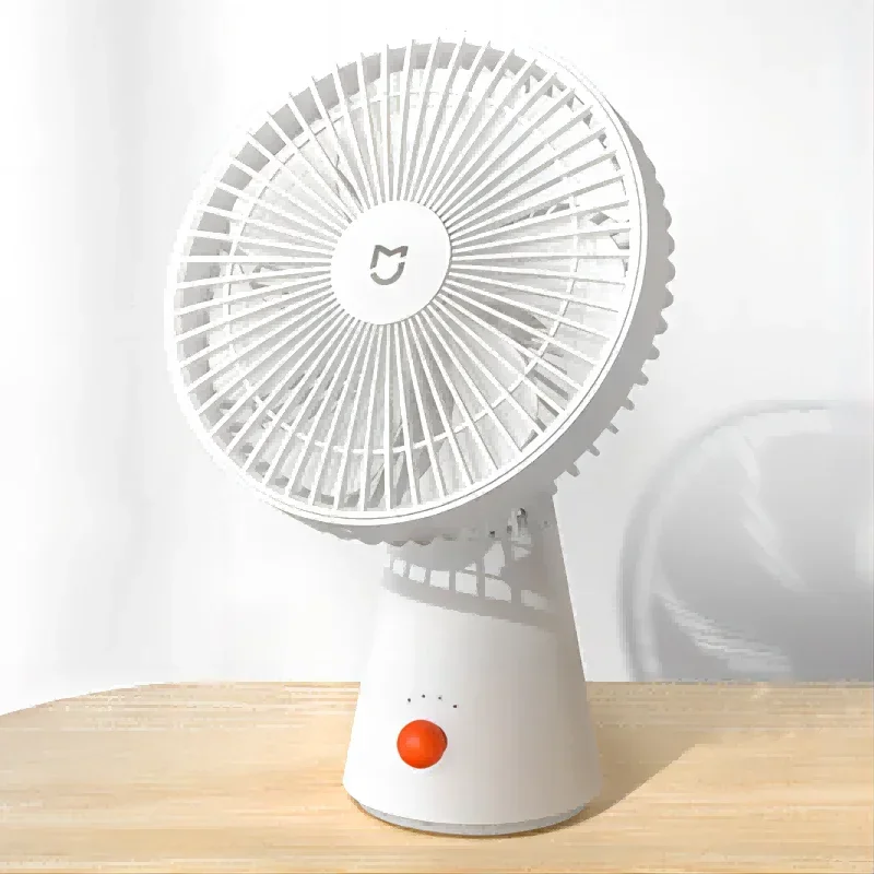 original XIAOMI Mijia Portable Desk Fan USB Rechargeable Handheld Mini Electric Fans Cordless Air Cooling Small Fan 4 Gears