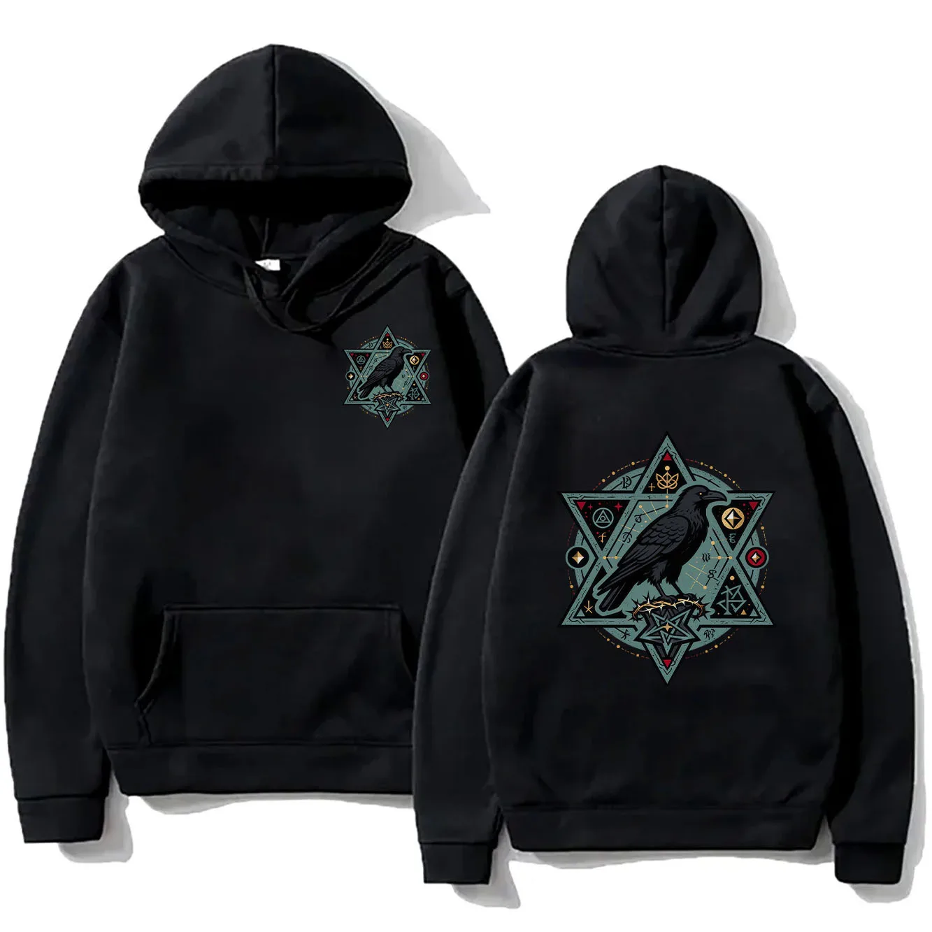 Moletom com capuz com estampa de pássaro oriental da sorte retrô elegante para mulheres, moletom com capuz confortável