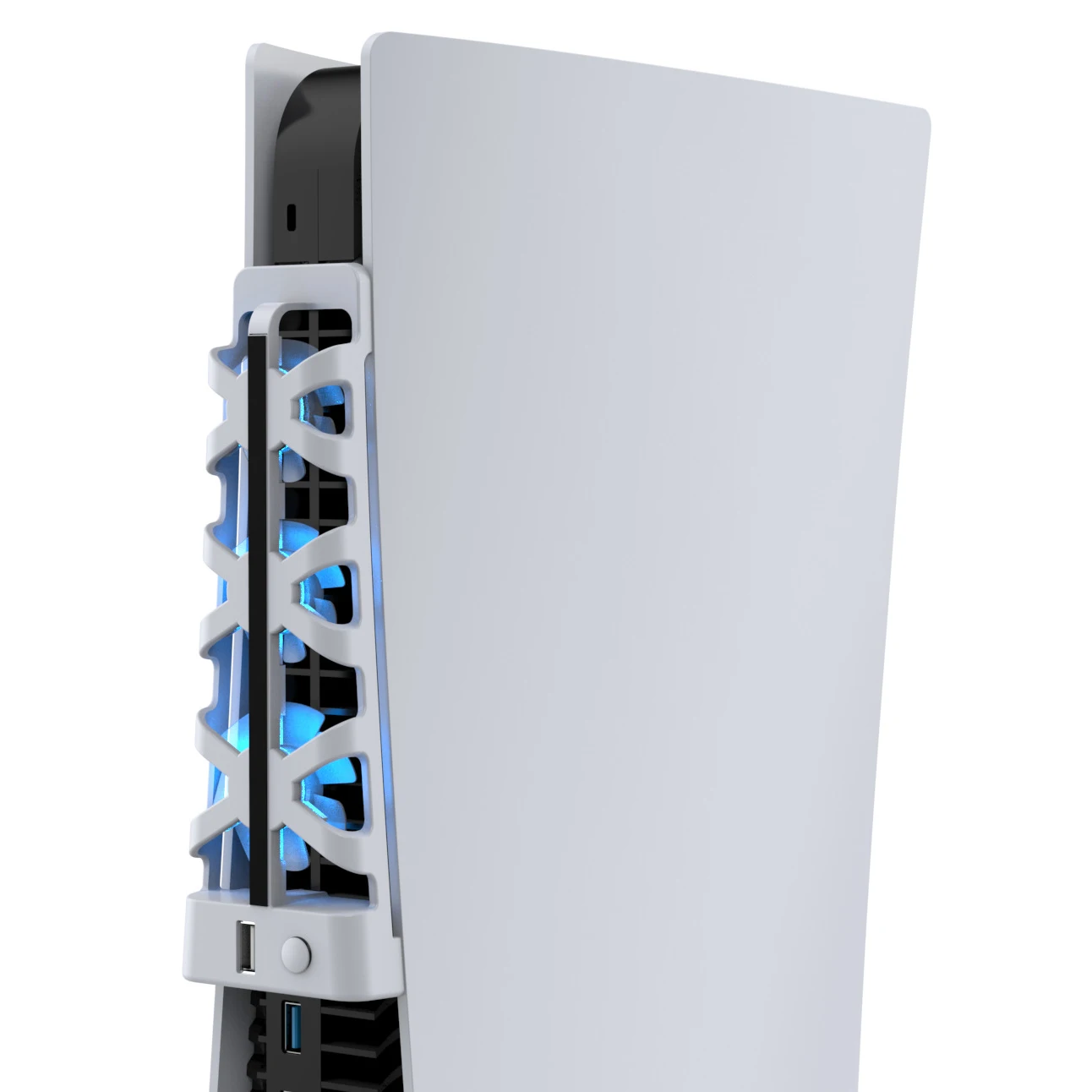 

Cooling Fan for PS5, Quiet Cooler Fan, LED & 3.0 USB Port for PS5 Disc/Digital Edition 2020, Not for PlayStation 5 Slim/Pro