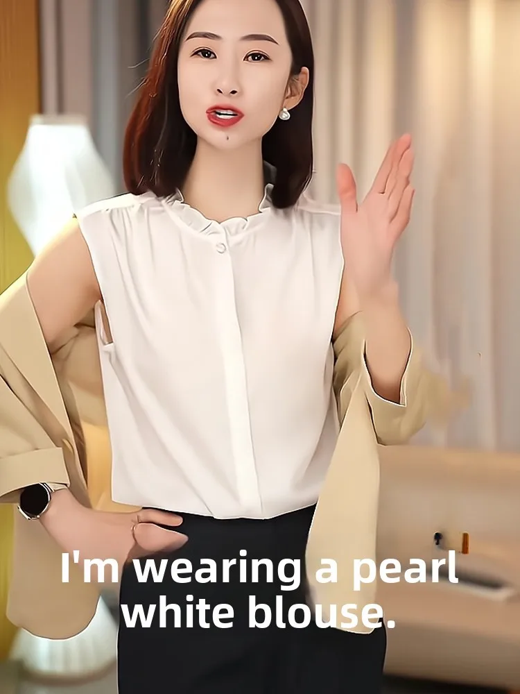 

Женская модная корейская летняя блузка с рюшами и бантом, однотонная, для ношения под одеждой