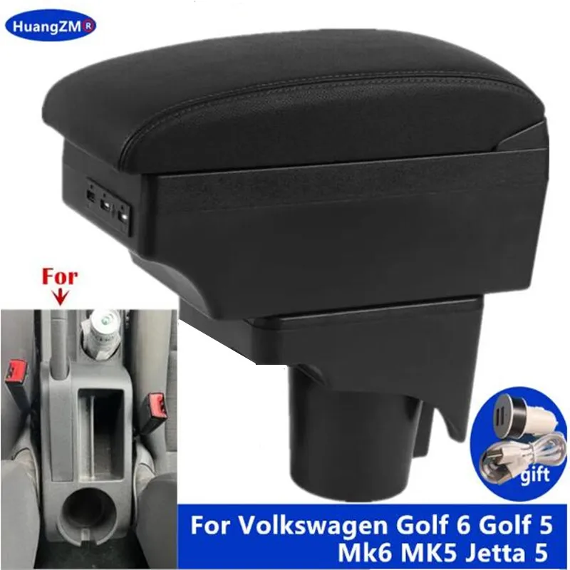 Für Volkswagen Golf 6 Armlehne Box Für VW Golf 6 Golf 5 Mk6 MK5 Jetta 5 Auto Armlehne Für VW Sagitar Lagerung box Innen details