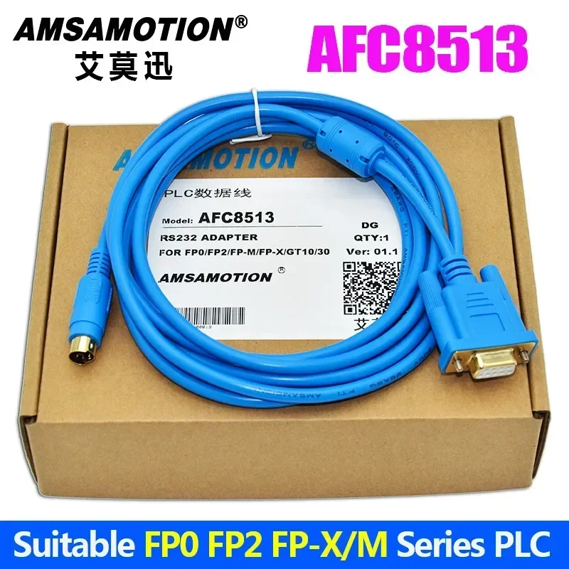 AFC8513 adecuado para Nais Panasonic FP0 FP2 FP-M FP-X FP-E FP-G Series Cable de programación PLC compatible con WIN7/XP